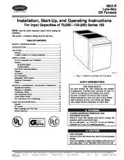 Carrier 58VLR 2SI Gas Furnace Owners Manual page 1