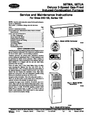 Carrier 58T 3SM Gas Furnace Owners Manual page 1
