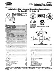 Carrier 58MSA 7SI Gas Furnace Owners Manual page 1