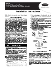 Carrier 25hcr 3si Heat Air Conditioner Manual page 1