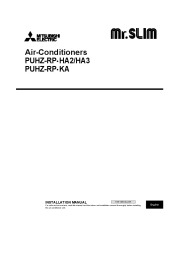 Mitsubishi PUHZ RP HA2 HA3 PUHZ RP KA Air Conditioner Installation Manual page 1