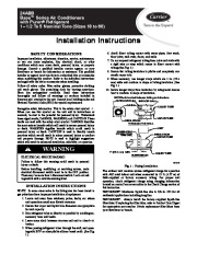 Carrier 24abb 2si Heat Air Conditioner Manual page 1