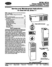 Carrier 58T 4SM Gas Furnace Owners Manual page 1
