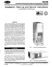 Carrier 58DHB 1SI Gas Furnace Owners Manual page 1