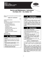 Carrier 58MVB 2SM Gas Furnace Owners Manual page 1