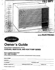 Carrier 73xce  Yce 1si Heat Air Conditioner Manual page 1