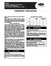 Carrier 24ana 6si Heat Air Conditioner Manual page 1