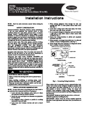 Carrier 25hba 2si Heat Air Conditioner Manual page 1