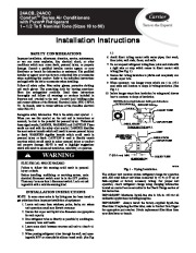 Carrier 24acb C 2si Heat Air Conditioner Manual page 1