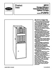 Carrier 58PAV 9PD Gas Furnace Owners Manual page 1