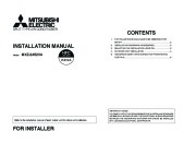 Mitsubishi MXZ 2A52VA Air Conditioner Installation Manual page 1