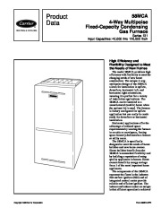 Carrier 58MCA 5PD Gas Furnace Owners Manual page 1