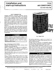 Carrier 77cd 1si Heat Air Conditioner Manual page 1