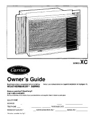 Carrier 73xc2si Heat Air Conditioner Manual page 1
