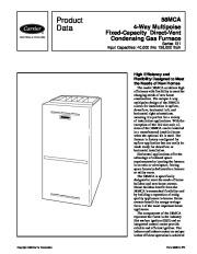 Carrier 58MCA 7PD Gas Furnace Owners Manual page 1