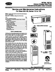 Carrier 58T 5SM Gas Furnace Owners Manual page 1
