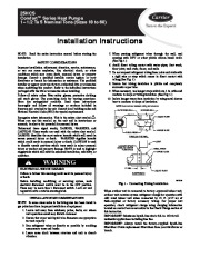 Carrier 25hcs 1si Heat Air Conditioner Manual page 1