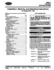 Carrier 58BLA 2SI Gas Furnace Owners Manual page 1