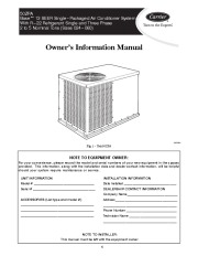 Carrier 50zpa 01 Heat Air Conditioner Manual page 1