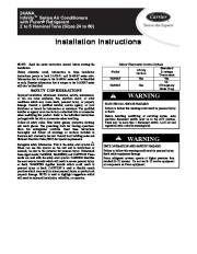 Carrier 24ana 4si Heat Air Conditioner Manual page 1