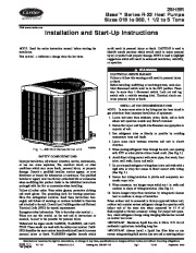 Carrier 25hbr 1si Heat Air Conditioner Manual page 1