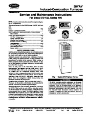 Carrier 58YAV 2SM Gas Furnace Owners Manual page 1