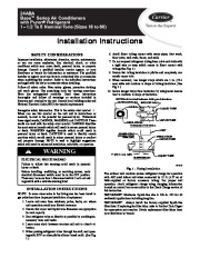 Carrier 24aba 2si Heat Air Conditioner Manual page 1