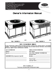 Carrier Owners Manual page 1