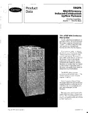 Carrier 58GFA 1PD Gas Furnace Owners Manual page 1