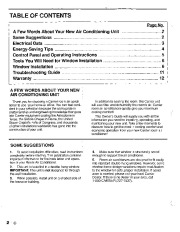 Carrier Owners Manual page 2