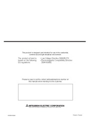 Mitsubishi Electric Owners Manual page 16