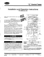 Carrier Owners Manual page 1