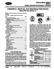 Carrier 58WAV 7SI Gas Furnace Owners Manual page 1