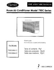 Carrier Owners Manual page 1