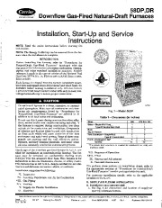 Carrier 58DP _DR 2SI Gas Furnace Owners Manual page 1