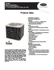 Carrier 25hbb4 3pd Heat Air Conditioner Manual page 1