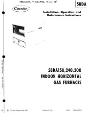 Carrier 58DA501005 Gas Furnace Owners Manual page 1