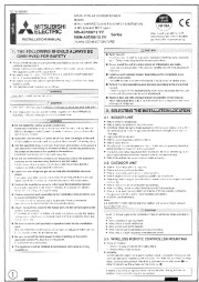 Mitsubishi MS MSH A07 09 12 YV Wall Air Conditioner Installation Manual page 1