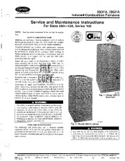 Carrier 58DFA 58GFA 1SM Gas Furnace Owners Manual page 1