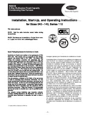 Carrier 58MCB 2SI Gas Furnace Owners Manual page 1