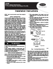 Carrier 25hbr 3si Heat Air Conditioner Manual page 1