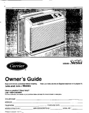 Carrier Owners Manual page 1