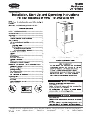Carrier 58VMR 2SI Gas Furnace Owners Manual page 1