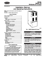 Carrier 58CMA 5SI Gas Furnace Owners Manual page 1