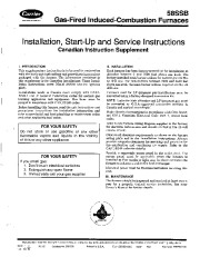 Carrier 58SSB 6SIC Gas Furnace Owners Manual page 1