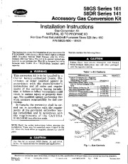 Carrier 58DR 58GS 3SI Gas Furnace Owners Manual page 1