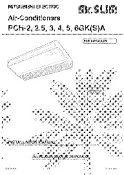 Mitsubishi Mr Slim PCH2 6GKA PCH 2 2.5 3 4 5 6GK S A Ceiling Suspended Air ConditionerInstallation Manual page 1