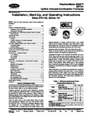 Carrier 58YAV 1SI Gas Furnace Owners Manual page 1