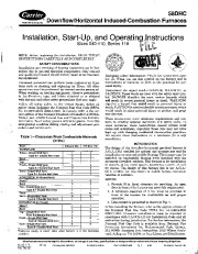 Carrier 58DHC 4SI Gas Furnace Owners Manual page 1
