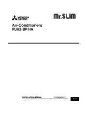 Mitsubishi Mr Slim PUHZ BP HA Air Conditioner Installation Manual page 1